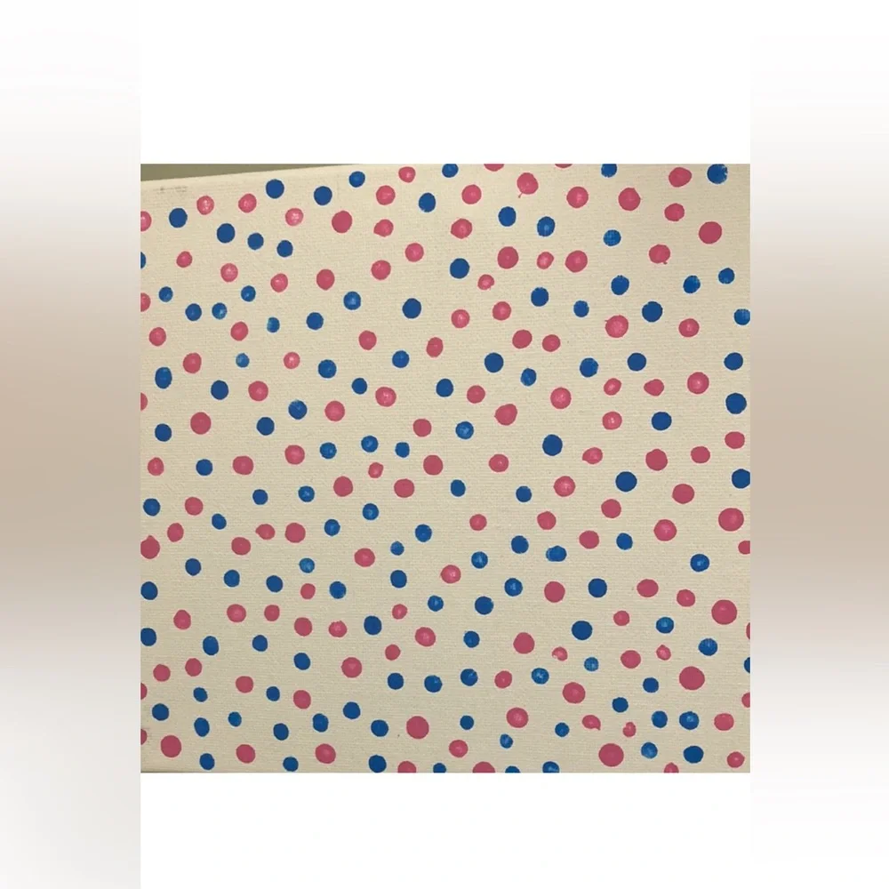 Polka Dot Acrylic paint Canvas Wall Art